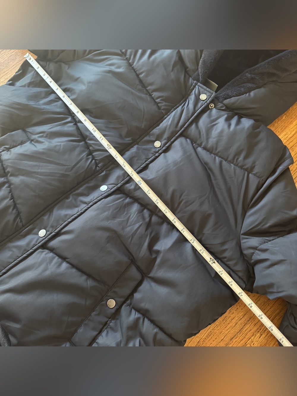 32 Degrees Heat Black Quilted Puffer Jacket Faux Fur Lined XXL - Picture 9 of 11
